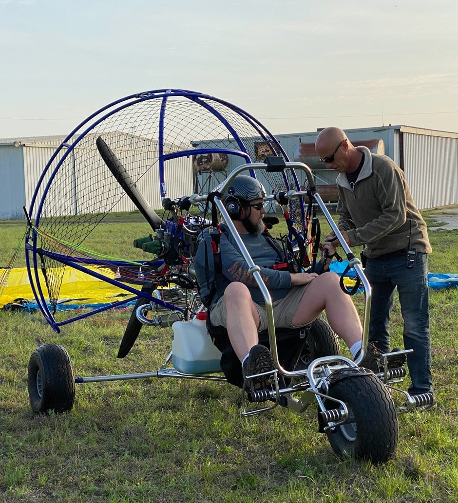 Lonestar Paramotor instructor and student