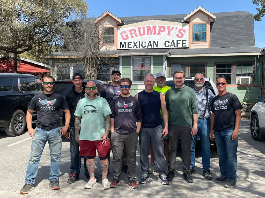 March 2025 powered paragliding class group photo