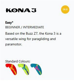 Ozone Kona 3 paramotor wing overview