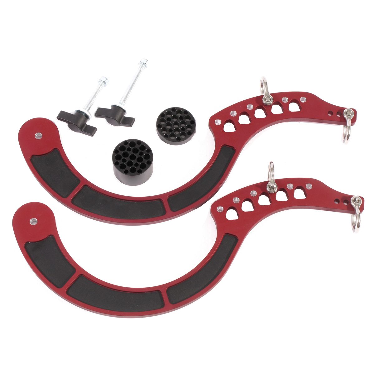 Red CNC 7075 control arms for Air Conception titanium frames