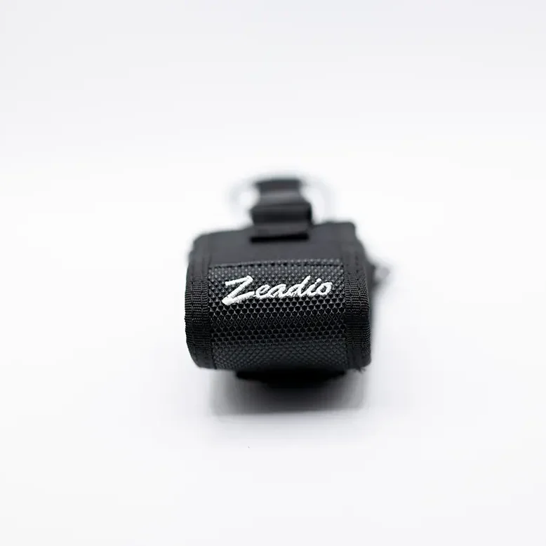 Zeadio brand radio pouch that holds a handheld two-way radio.