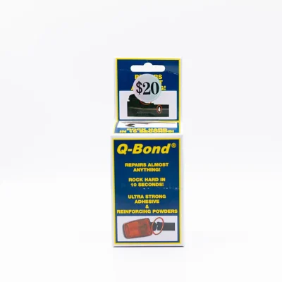 Q-Bond brand bonding adhesive for fast repairs.