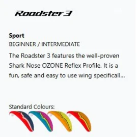 Ozone Roadster 3 paramotor wing overview