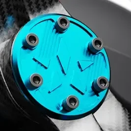 Neon Blue colored parajet hoop / propeller hub